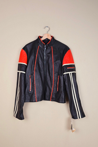 Vintage Cropped Leather Biker Jacket Selected By The Igala NYC