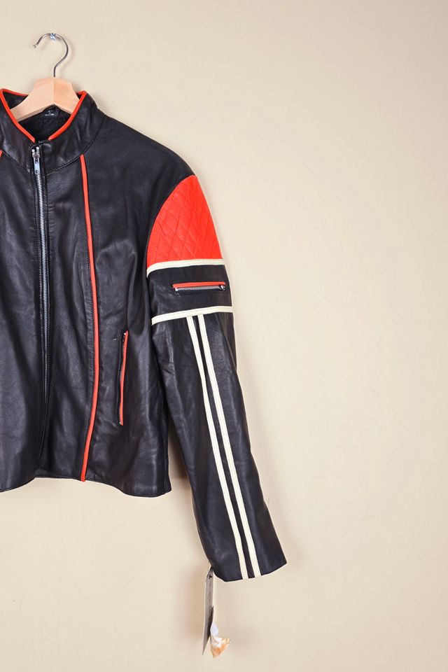 Vintage Cropped Leather Biker Jacket Selected By The Igala NYC #2