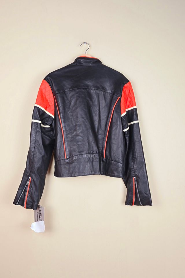 Vintage Cropped Leather Biker Jacket Selected By The Igala NYC #3