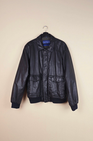 Vintage Classic Black Leather Jacket Selected By The Igala NYC