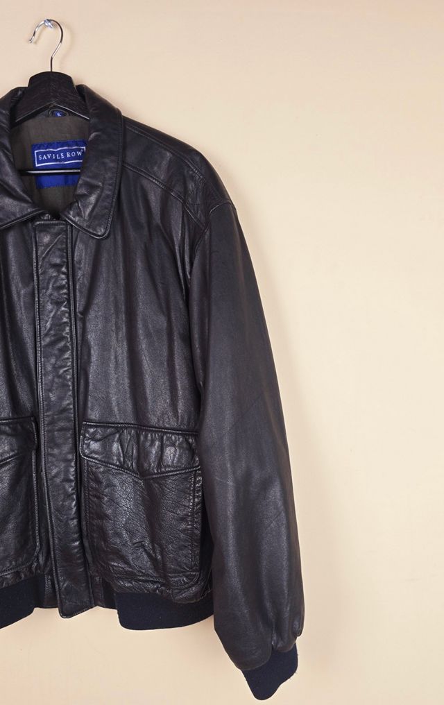 Vintage Classic Black Leather Jacket Selected By The Igala NYC #1