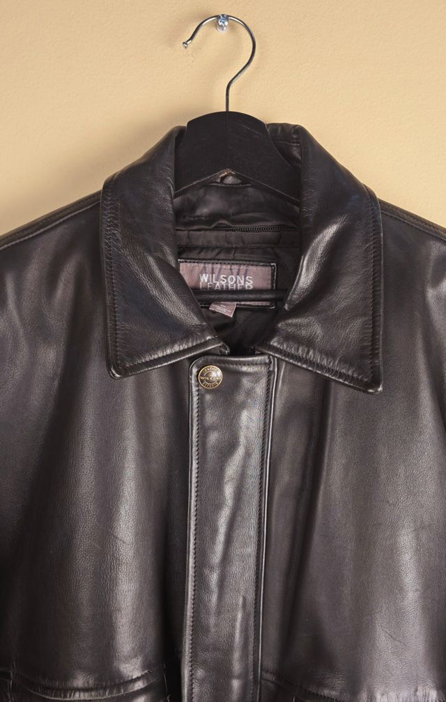 90s Vintage Classic Leather Bomber Jacket Selected By The Igala NYC #2