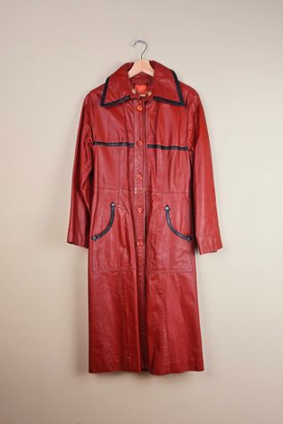 80s Vintage Leather Trench Coat Selected By The Igala NYC