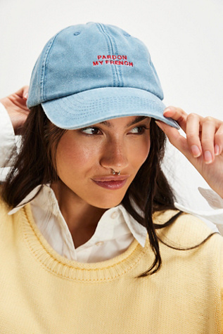 Ronnie Baseball Hat by Van Palma at Free People in Blue