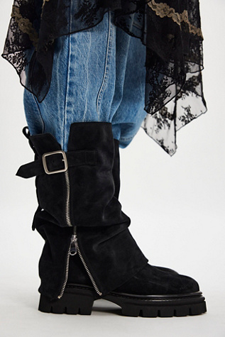 Monarch Moto Boots by Free People in Black, Size: US 6