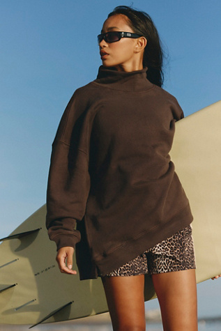 A Cut Above Mock Neck Pullover Sweatshirt
