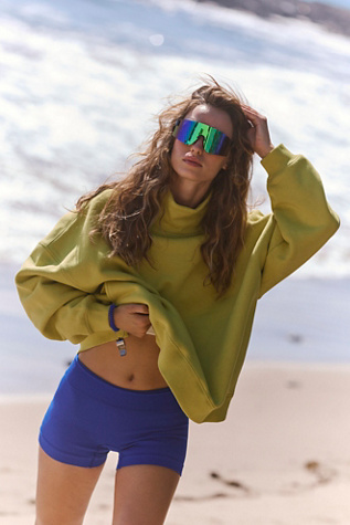 A Cut Above Mock Neck Pullover Sweatshirt by Free People