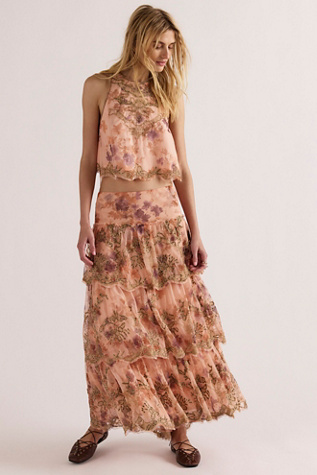 Maple Glow Maxi Skirt Set