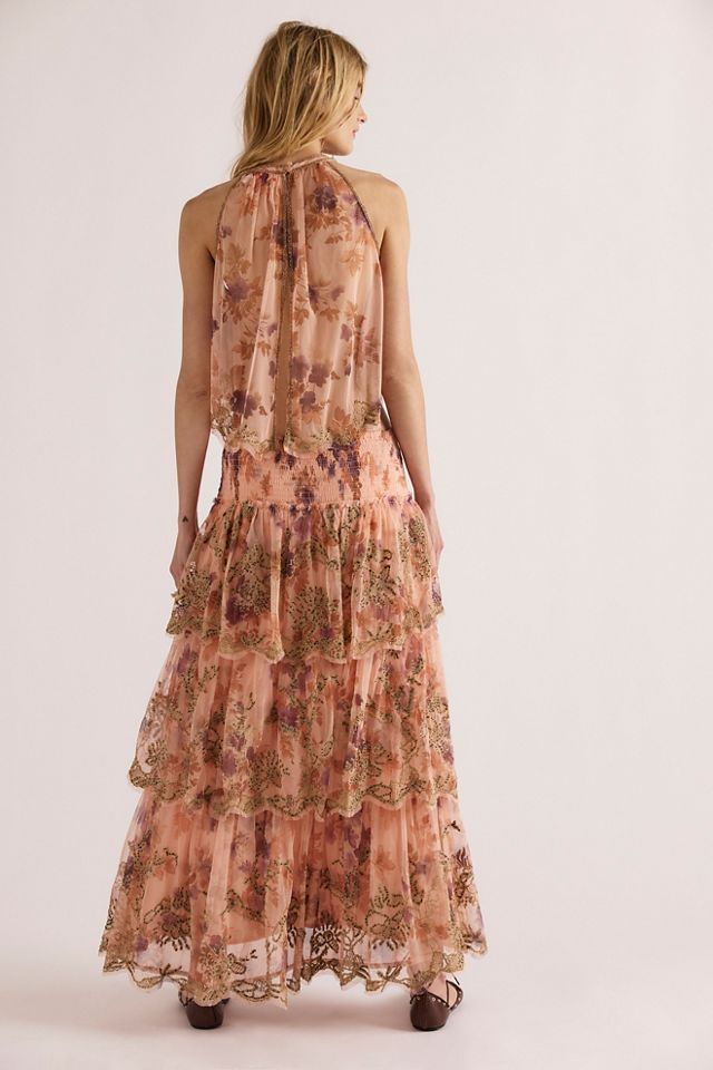 Maple Glow Maxi Skirt Set #1
