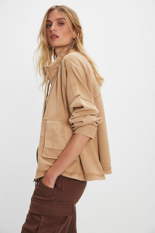 We The Free Dune Buggy Cardigan at Free People in Sesame, Size: Large