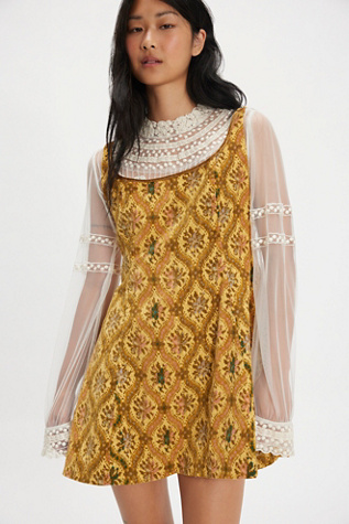 Petal Tapestry Mini Dress