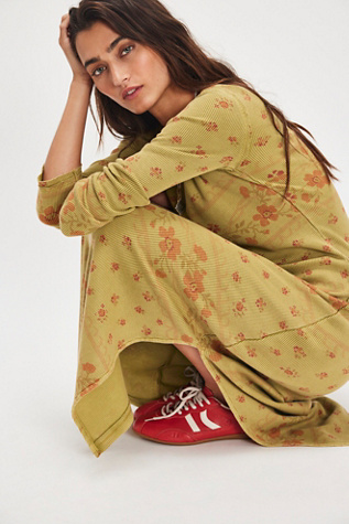 Whispering Vines Maxi Dress by Free People in Gold, Size: M