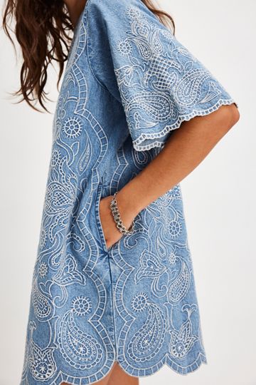 Harlow Embroidered Mini Dress