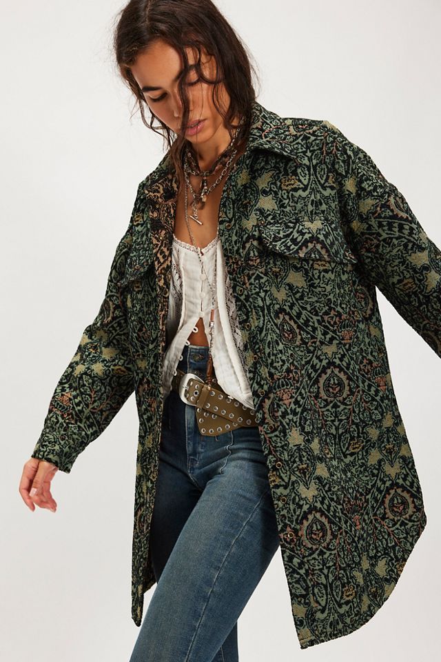 Chemise jacquard Tapestry Fog We The Free #5