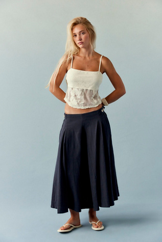 Margaux Midi Circle Skirt by free-est at Free People in Black, Size: L