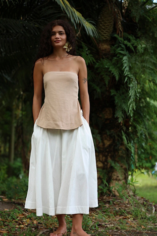 Margaux Midi Circle Skirt by free-est at Free People in Tan, Size: M