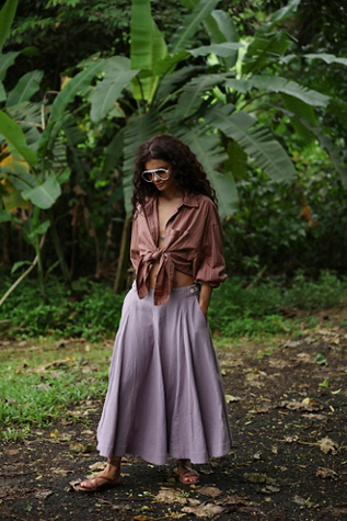 Margaux Midi Circle Skirt by free-est at Free People in Cool Violet, Size: XL