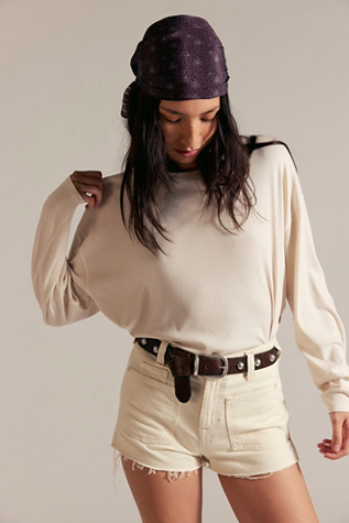 We The Free Lola Long Sleeve Tee at Free People in Brown, Size: M