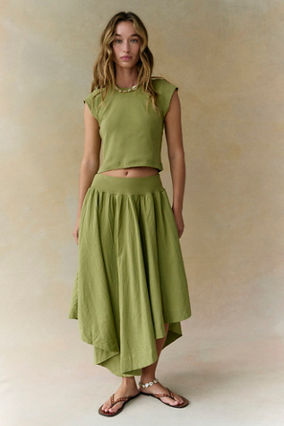 Annette Tee Skirt Set by free-est at Free People in Green, Size: S