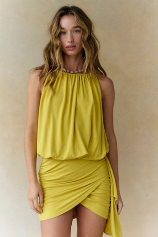 Violetta Mini Dress by free-est at Free People in Gold, Size: L