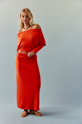 Ensemble sensuel Good Feels par free-est en Tangerine Tango, pour femme chez Free People