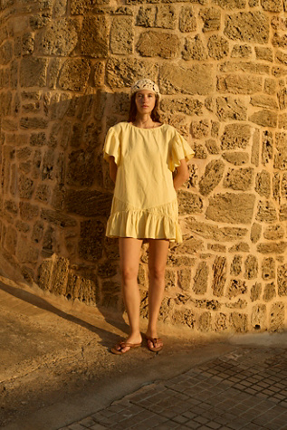 Coralie Tunic by free-est at Free People in Banana Cream, Size: Medium