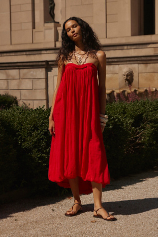 Genevieve Midi Dress by free-est at Free People in Poppy Red, Size: Small