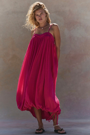Genevieve Midi Dress by free-est at Free People in Pink, Size: S