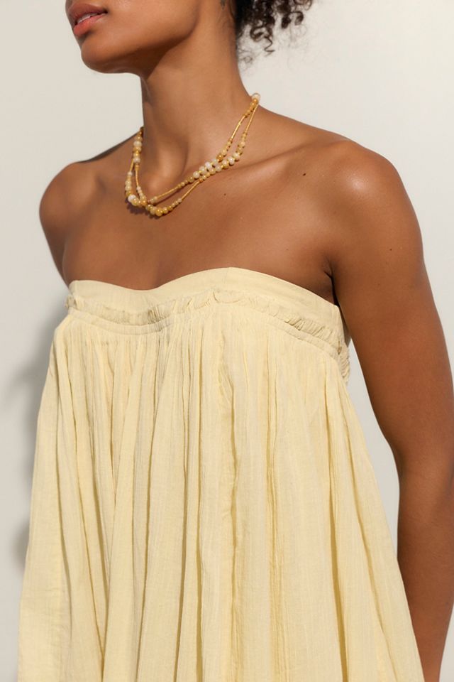 Genevieve Sweetheart Neck Midi Dress by free-est at Free People in White, Size: S