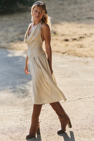 Jayna Midi Dress by free-est at Free People in Tan, Size: L