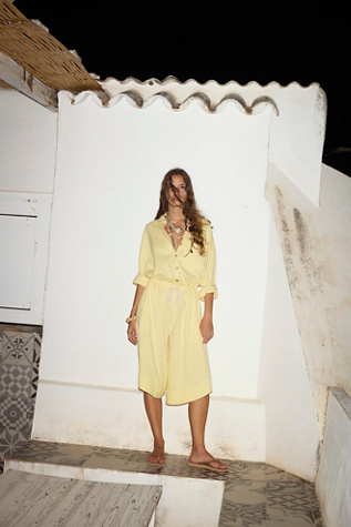 Channing Capri Jumpsuit by free-est at Free People in Yellow, Size: L