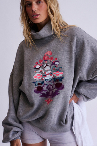 On Your Mark Logo Mock Neck Pullover