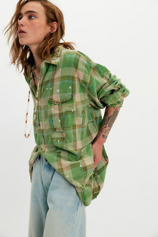 Magnolia Pearl Landes Workshirt at Free People in Light Green