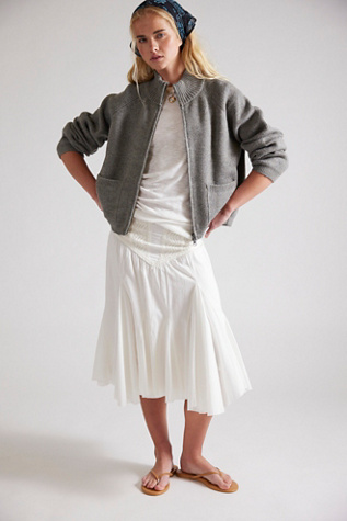 We The Free On It Zip-Up Cardigan at Free People in Grey, Size: M