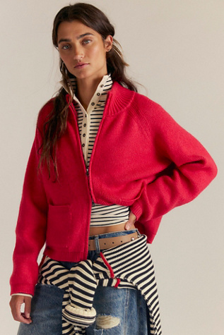 We The Free On It Zip Up Cardigan