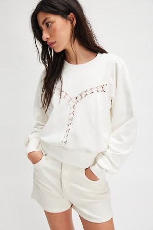 Sweet Nashville Sweatshirt by Free People in White, Size: L