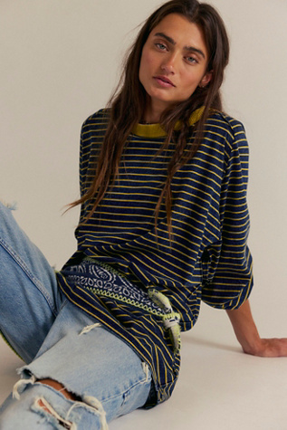 We The Free Rudy Long Sleeve at Free People in Blue, Size: S