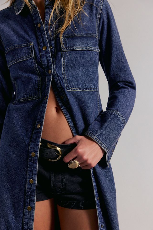 We The Free Ruth Long Denim Top #2