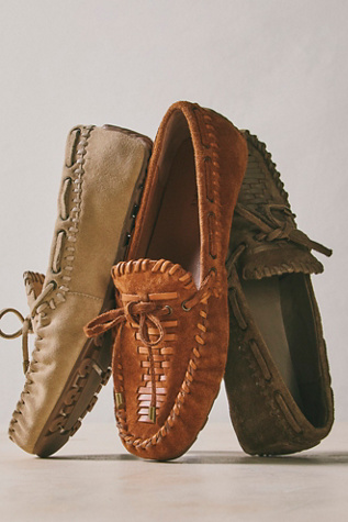 Misty Suede Moccasins by Free People in Brown, Size: US 11