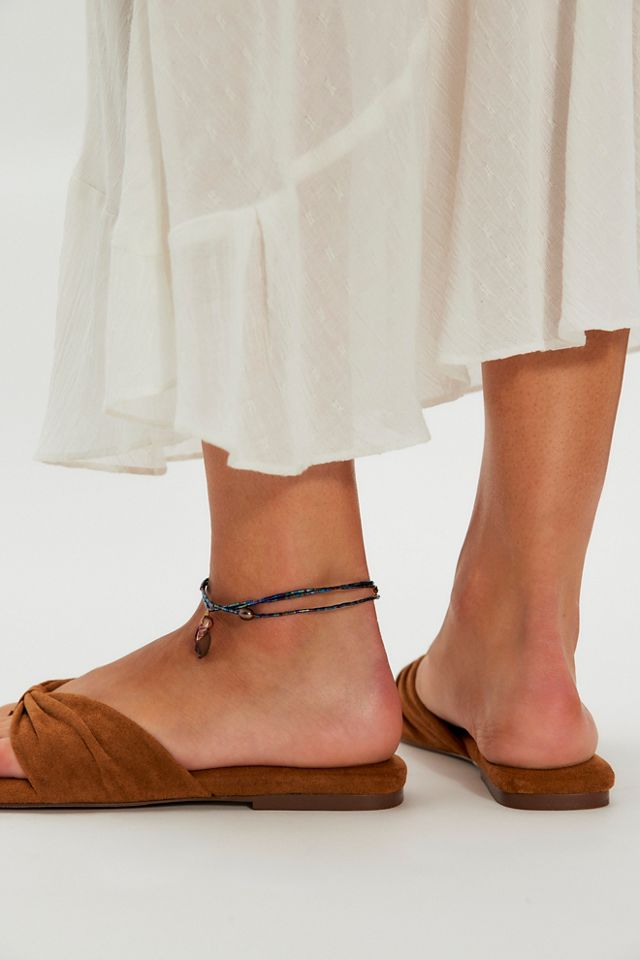 Tia Ruched Vegan Suede Sandals #1