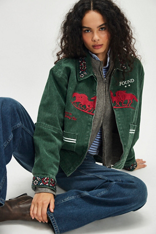 Found Jockey Club Embroidered Jacket