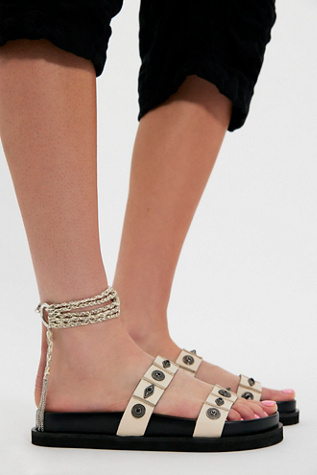 Findings Footbed Sandals by Free People in White, Size: US 8