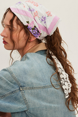 Handkerchief Hair Scarf by Curried Myrrh at Free People in Reversible