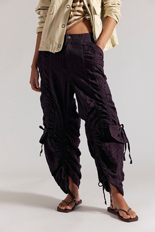 We The Free Scorpio Shirred Mid-Rise Cargo Pants