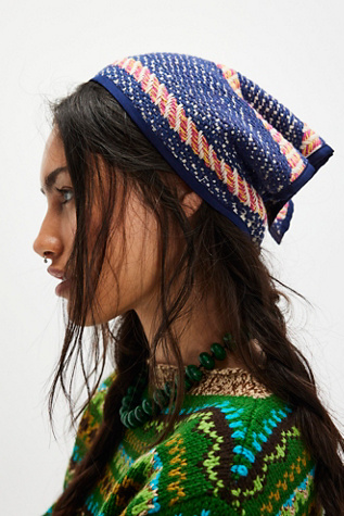 Yorkshire Space Dye Hair Scarf at Free People in Blue Space Dye