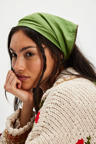 Graceland Solid Hair Scarf by Free People in Green