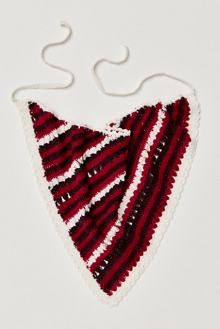 Understated Crochet Hair Scarf by Elizabeth Gillett at Free People in Pink