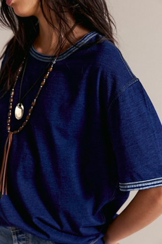 We The Free Bad Habit Tee at Free People in Blue, Size: XS