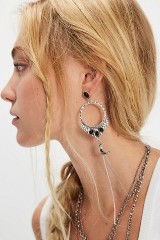 Sky City Dangles at Free People in Black & Silver