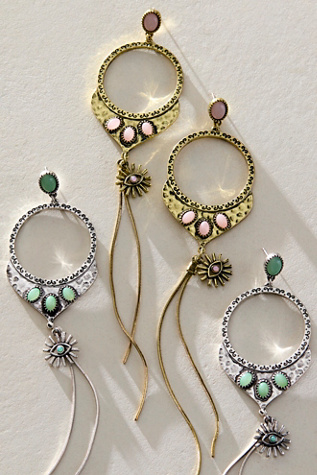 Sky City Dangles by Free People in Silver